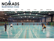 Tablet Screenshot of nomadsbadminton.com